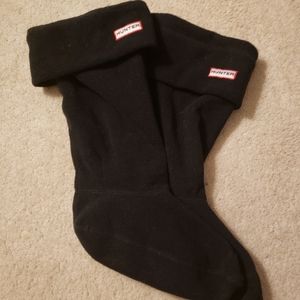 Hunter Original Tall Fleece Welly Black Boot Sock